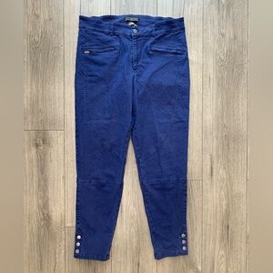 Peruvian Connection Moto Ryder Pants in Blue Size 4‎